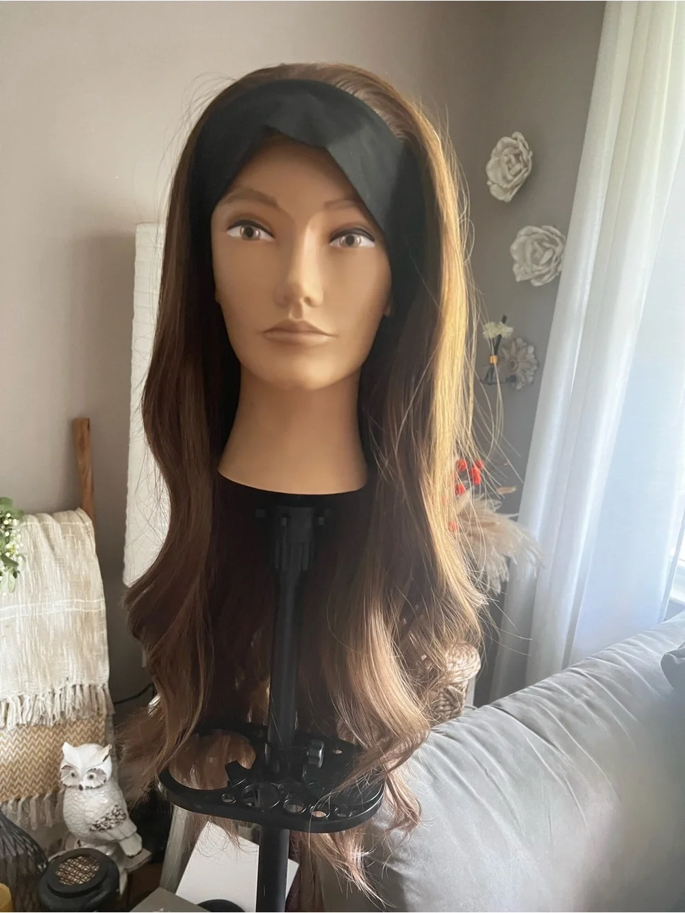 Sleek Black Twist Headband for Women